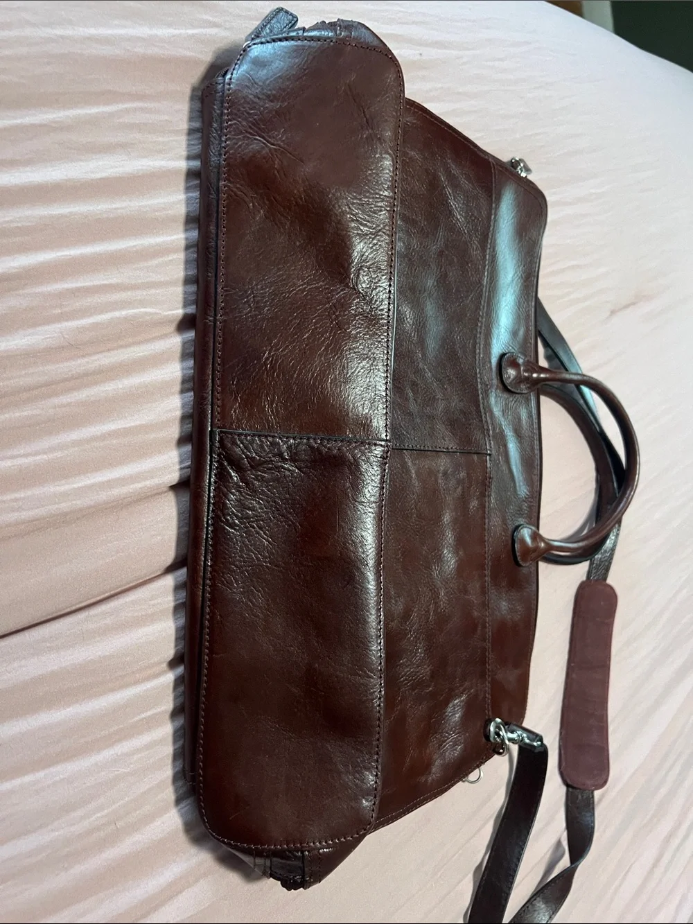 Wilsons Leather Dark Brown Laptop Messenger Bag
